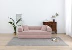 77.9” Foldable Sofa Floor Couch with Convertible Sleeper, 2 Matching Pillows in 9 Colors