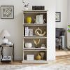 4 Tier Curio Display Cabinet with Flip-Up Tempered Glass Doors