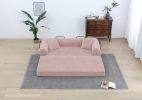 77.9” Foldable Sofa Floor Couch with Convertible Sleeper, 2 Matching Pillows in 9 Colors