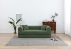 77.9” Foldable Sofa Floor Couch with Convertible Sleeper, 2 Matching Pillows in 9 Colors