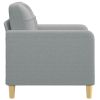 Light Gray Accent Chair, Comfortable Pillow Backrest with Padded Seat Cushion and Armrest