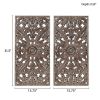 Set of 2 Madison Park Wall Decor with Botanical Flower Pattern Design and Distressed Color Pattern
