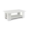 41” 2-Tier Wooden Modern Coffee Table with Open Bottom Storage Shelf and 3 Different Color Options