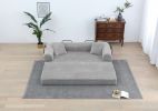 77.9” Foldable Sofa Floor Couch with Convertible Sleeper, 2 Matching Pillows in 9 Colors