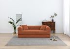 77.9” Foldable Sofa Floor Couch with Convertible Sleeper, 2 Matching Pillows in 9 Colors