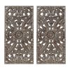Set of 2 Madison Park Wall Decor with Botanical Flower Pattern Design and Distressed Color Pattern