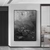 Hand Painted Black 3D Texture Acrylic Oil Painting Wall Art